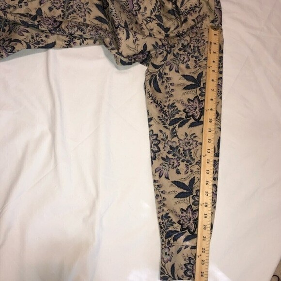 Womens size M Western Shirt Rodeo Snap Front Beige Floral Print Cowgirl Unisex - Picture 7 of 10